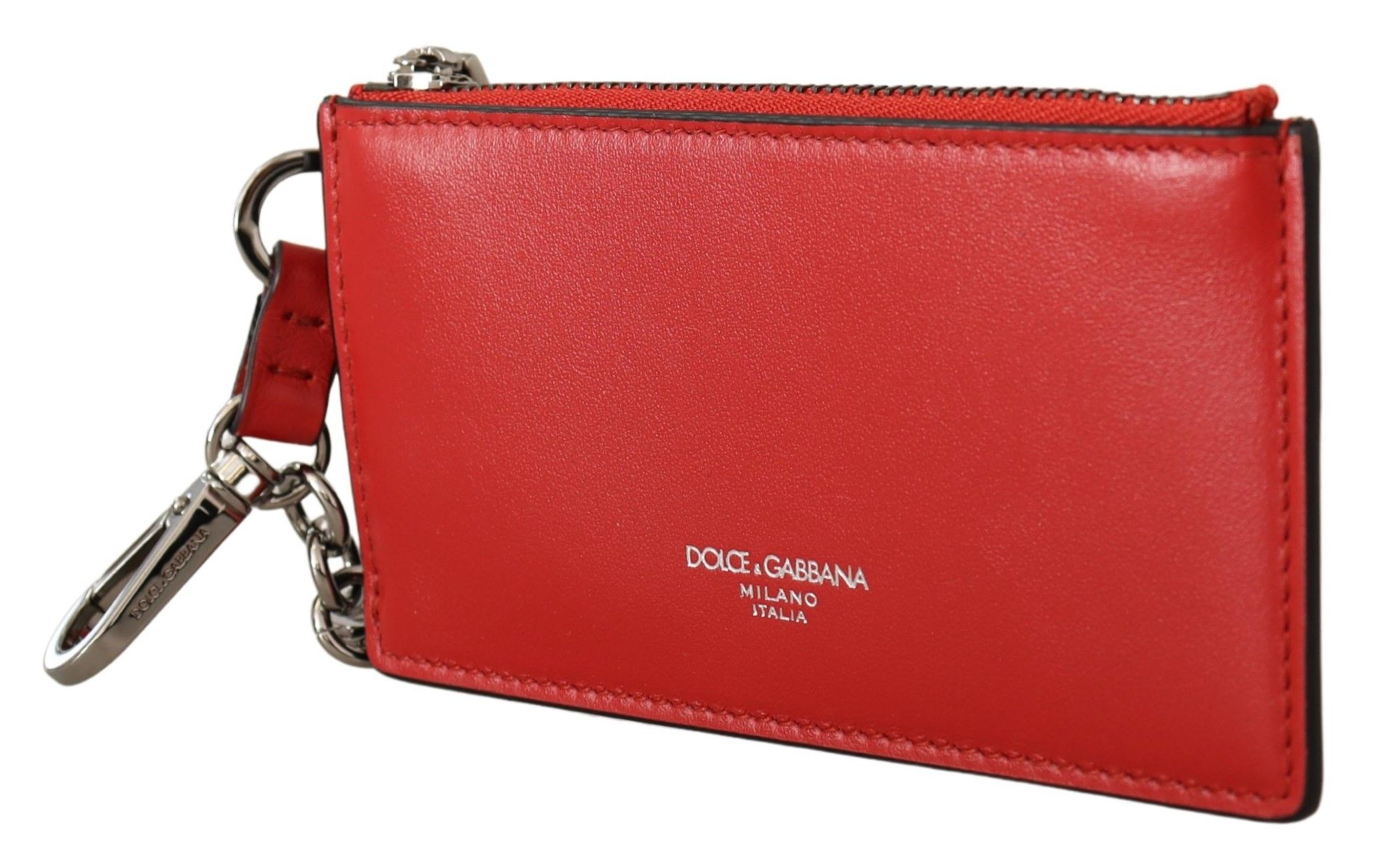 1529746.jpg Elegant Leather Keychain in Vibrant Red - Image 5