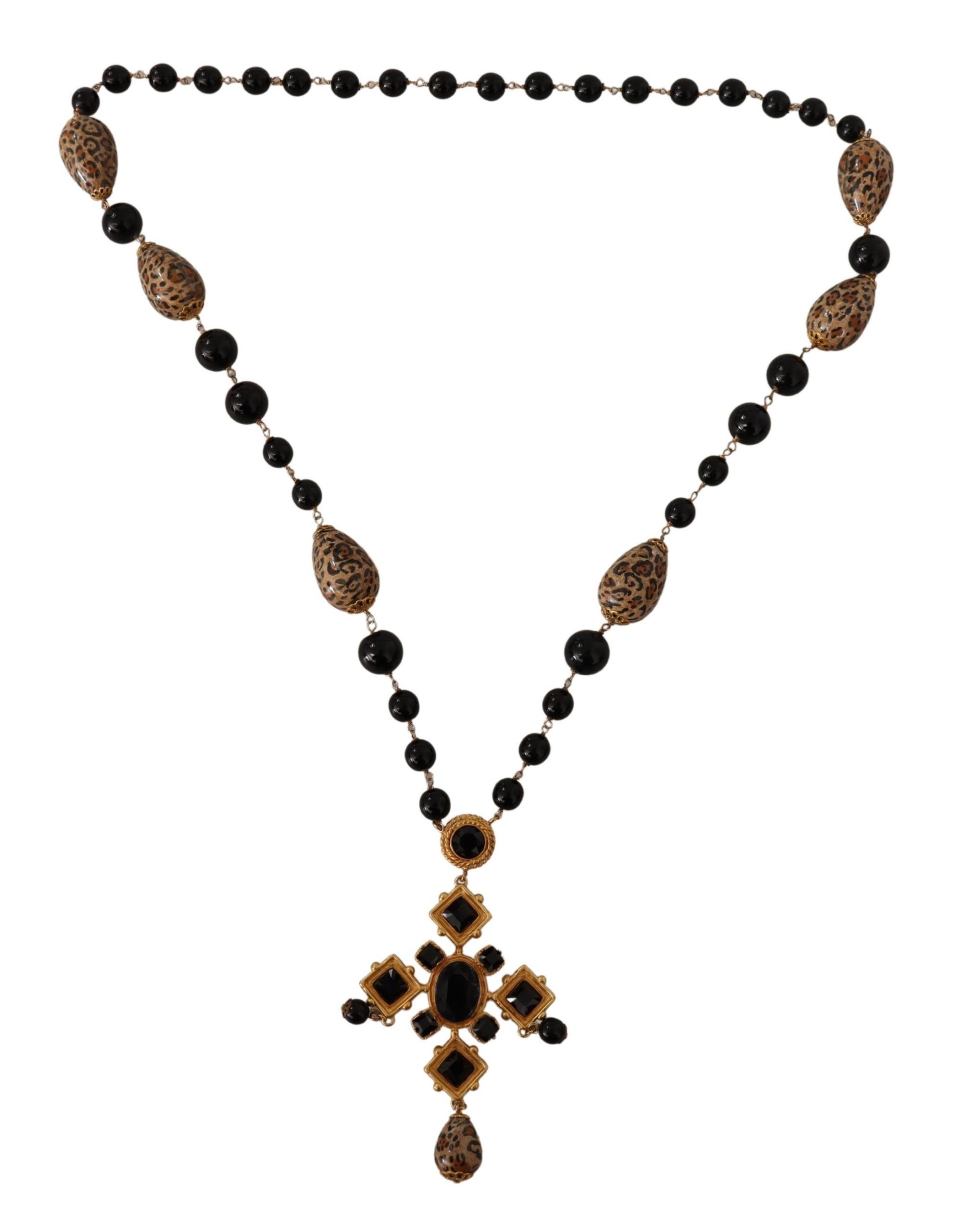 1530141.jpg Elegant Charm Cross Necklace with Crystal Details - Image 3