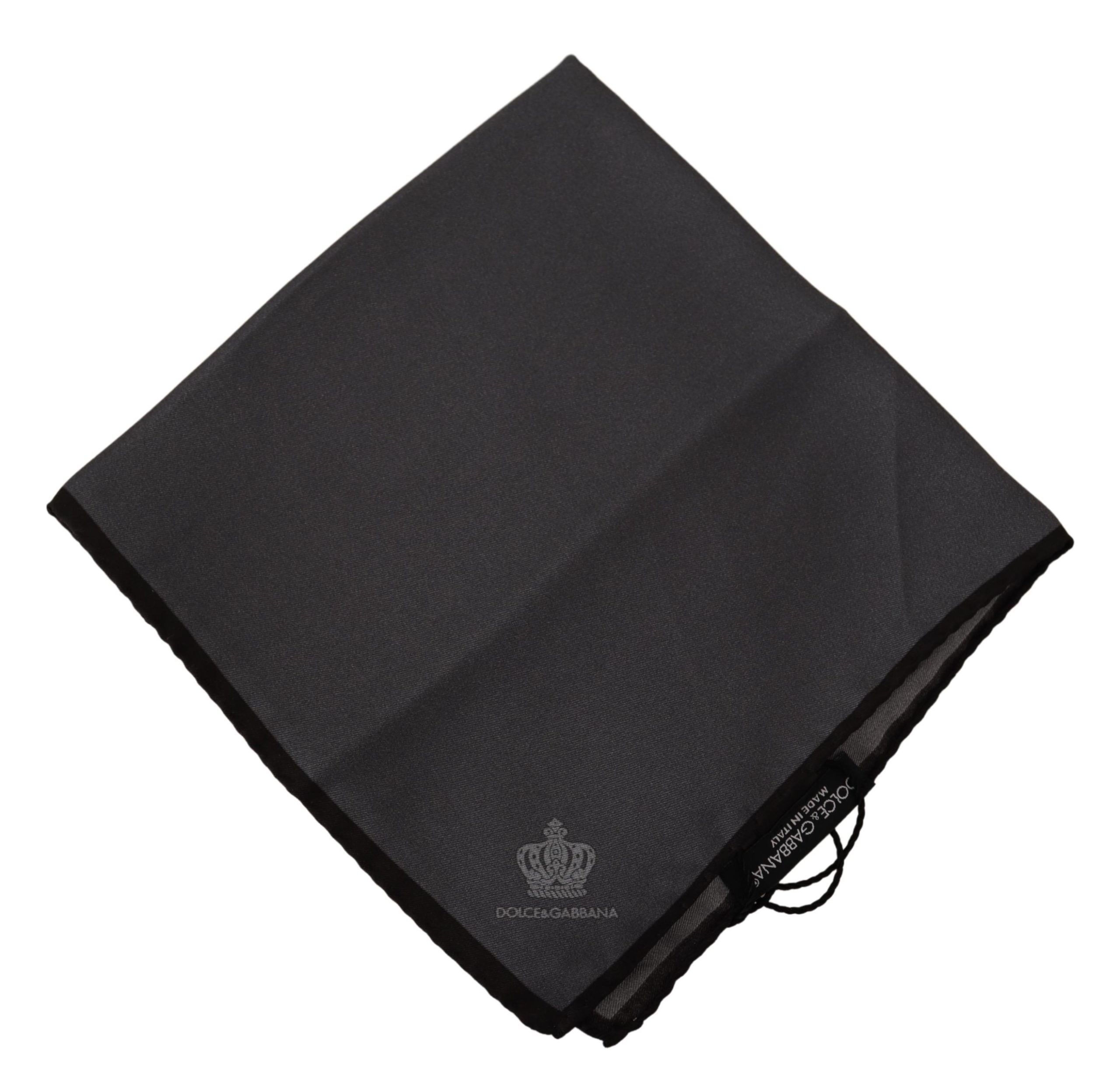 1534014.jpg Elegant Silk Crown Print Handkerchief - Image 3