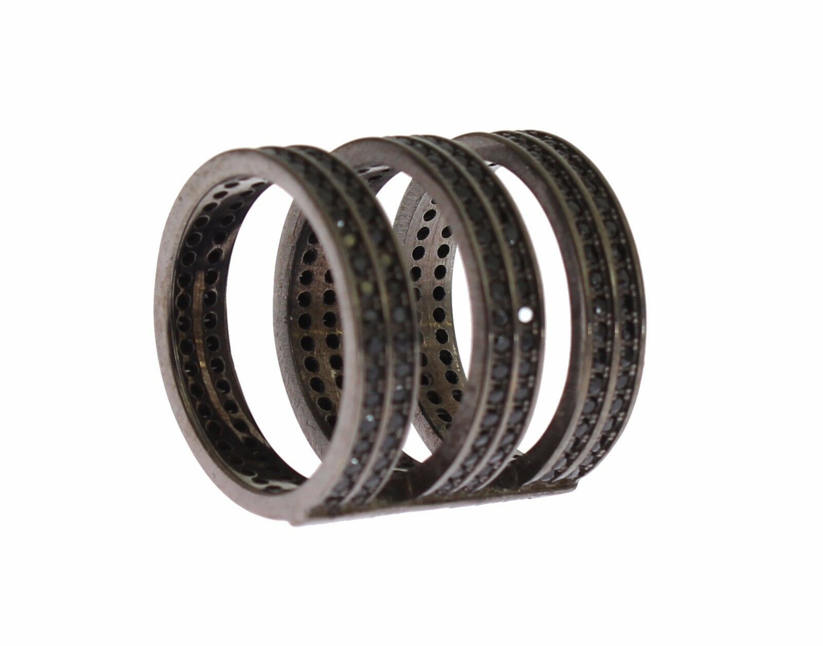 1552581.jpg Chic Black Crystal Sterling Silver Ring - Image 3