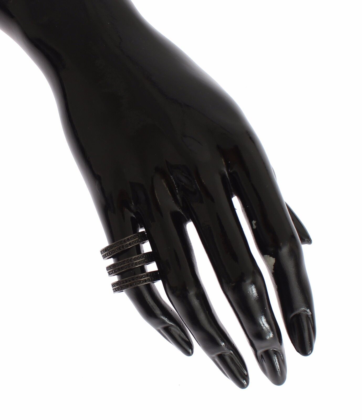 1552584.jpg Chic Black Crystal Sterling Silver Ring - Image 6