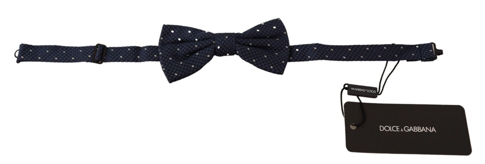 1579782.jpg Elegant Silk Bow Tie in Dark Blue - Image 2