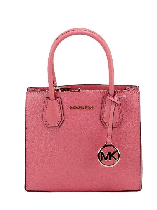 Mercer Medium Grapefruit Leather Messenger Crossbody Handbag Purse