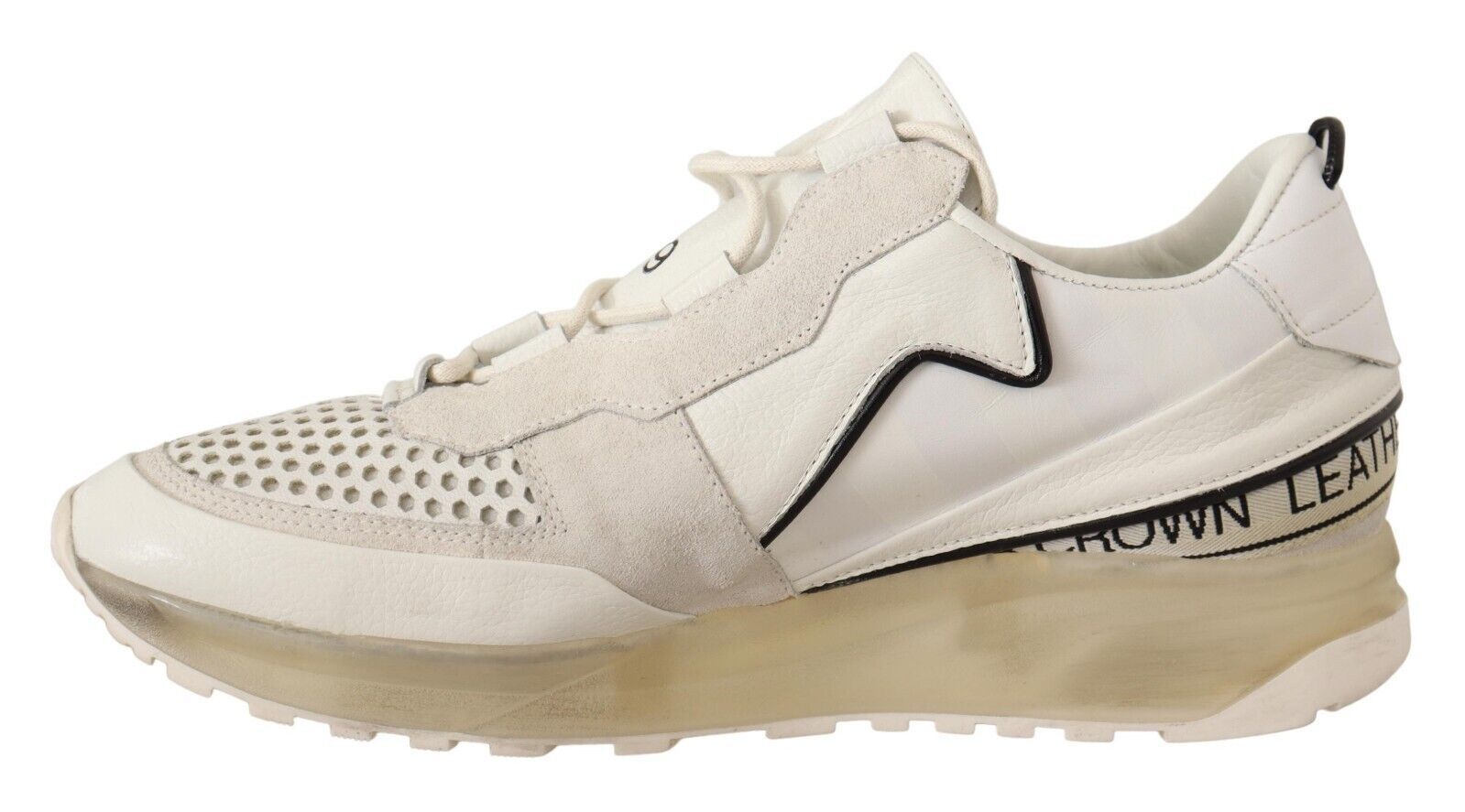 1583265.jpg Chic White Low Top Leather Sneakers - Image 2