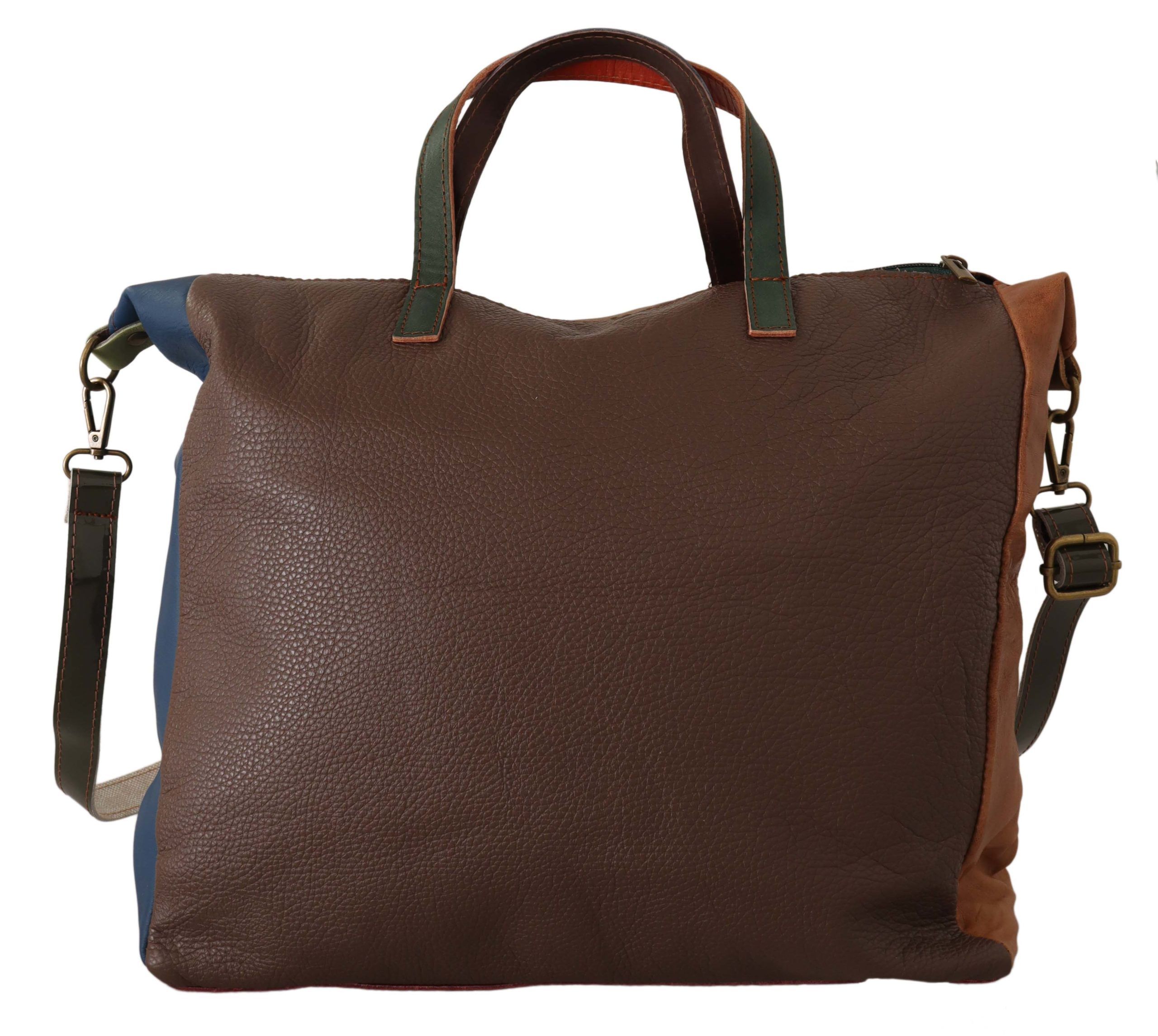 1585727.jpg Multicolor Leather Shoulder Tote Bag - Image 3
