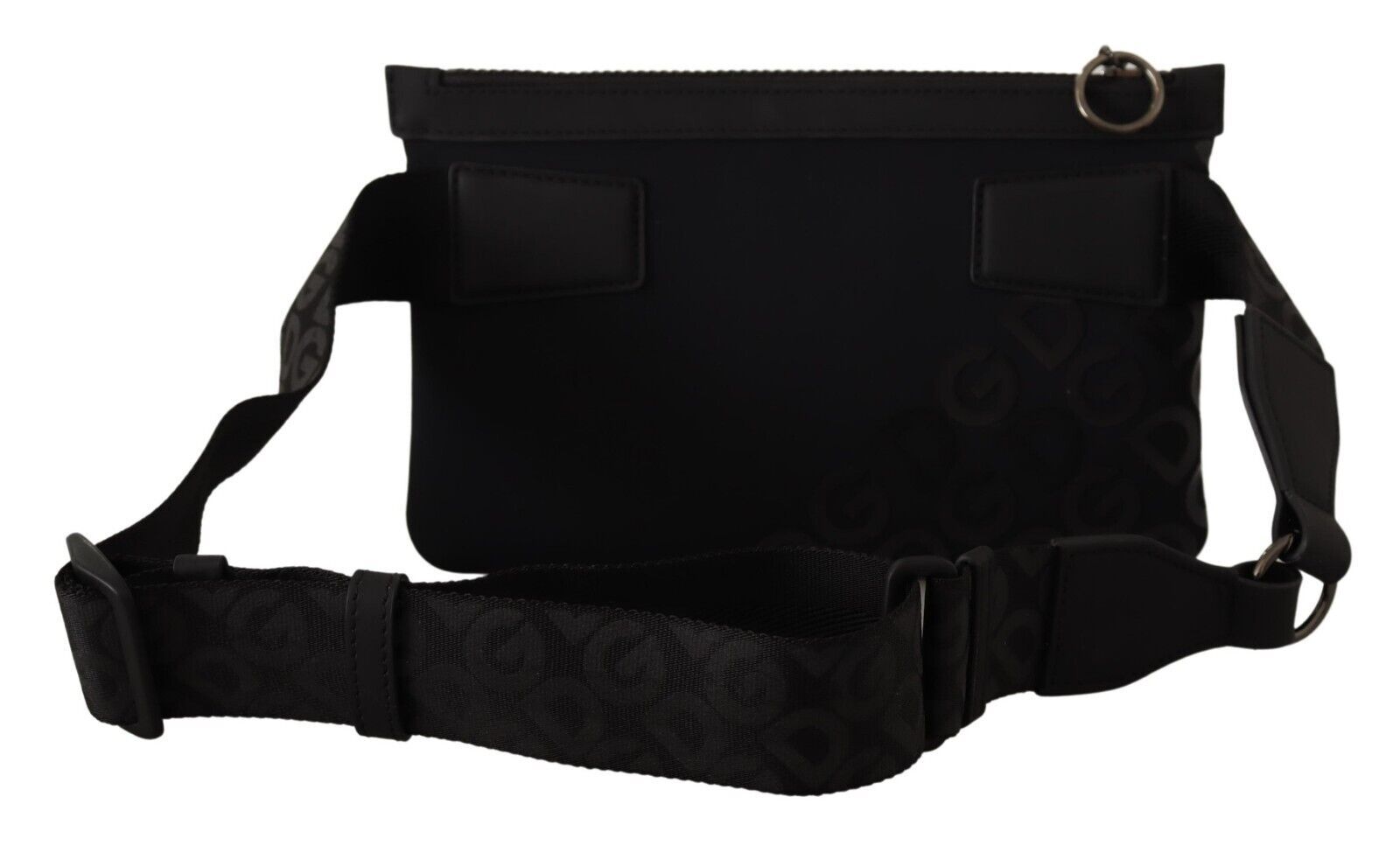 1587509.jpg Sleek Black Monogram Neoprene Fanny Pack - Image 3