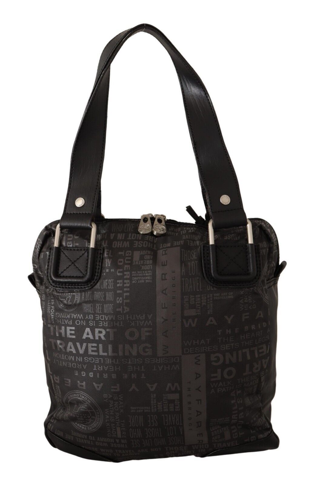 1588909.jpg Chic Black and Gray Fabric Shoulder Handbag - Image 3