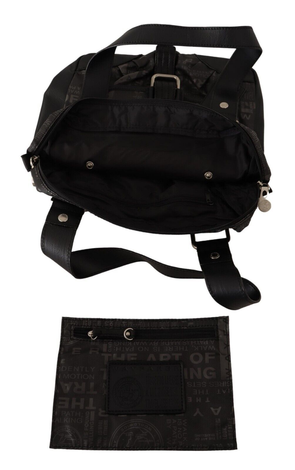 1588910.jpg Chic Black and Gray Fabric Shoulder Handbag - Image 4