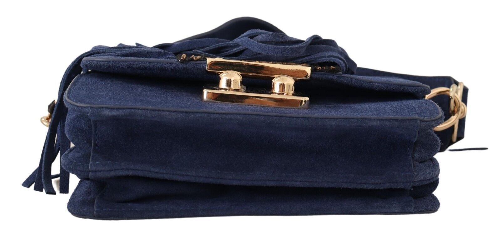 1588915.jpg Chic Suede Shoulder Handbag with Gold Applique - Image 4