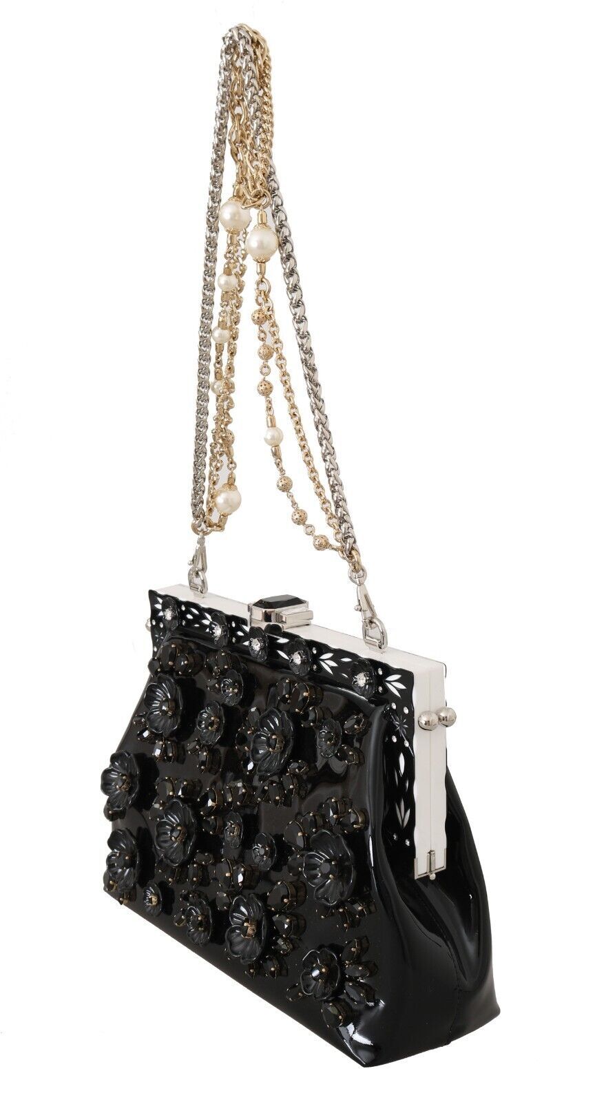 1591188.jpg Elegant Evening Clutch With Crystals and Chain - Image 2