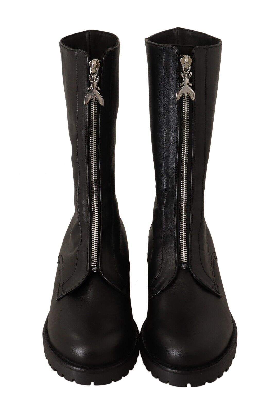 1601125.jpg Elegant Black Leather High Boots - Image 6