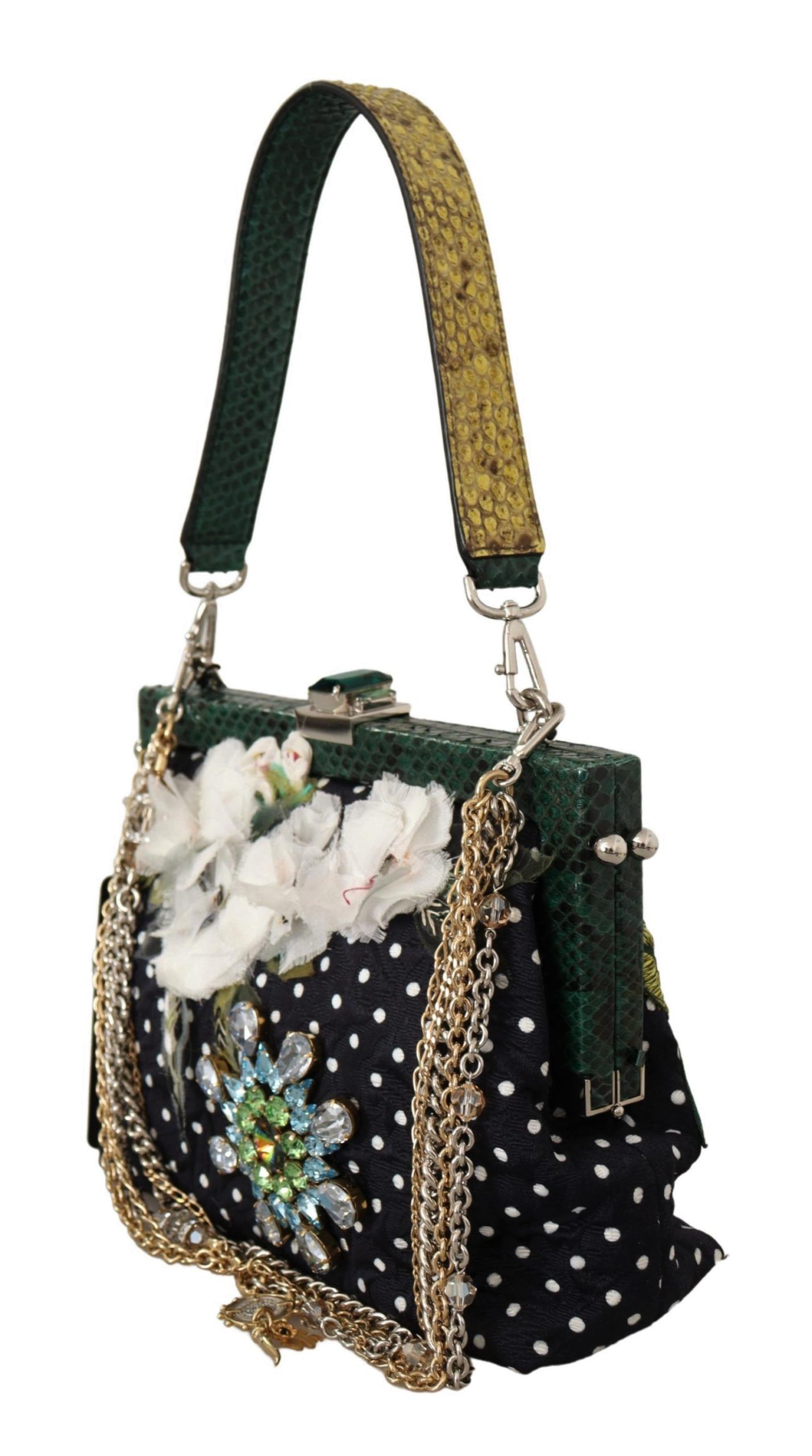 1601311.jpg Elegant Floral & Polka Dot Evening Clutch - Image 2