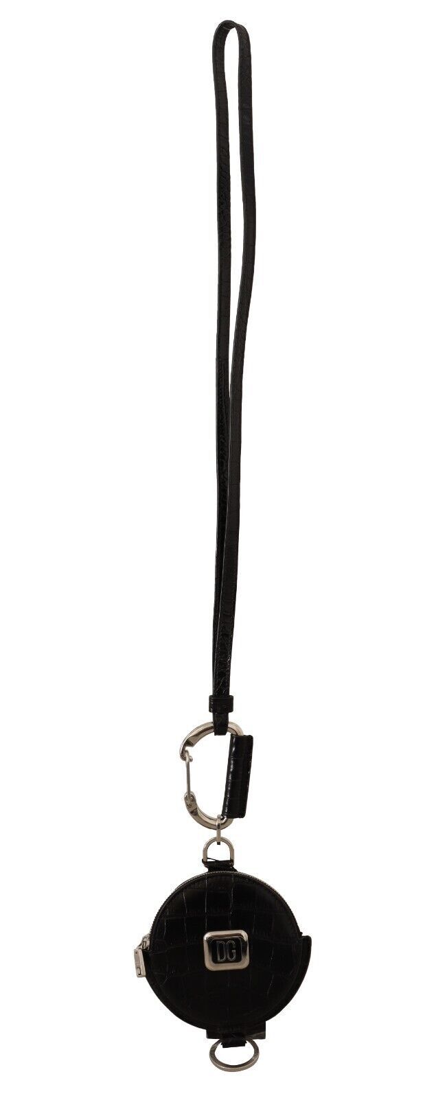 1601943.jpg Elegant Black Leather Coin Purse with Strap - Image 2