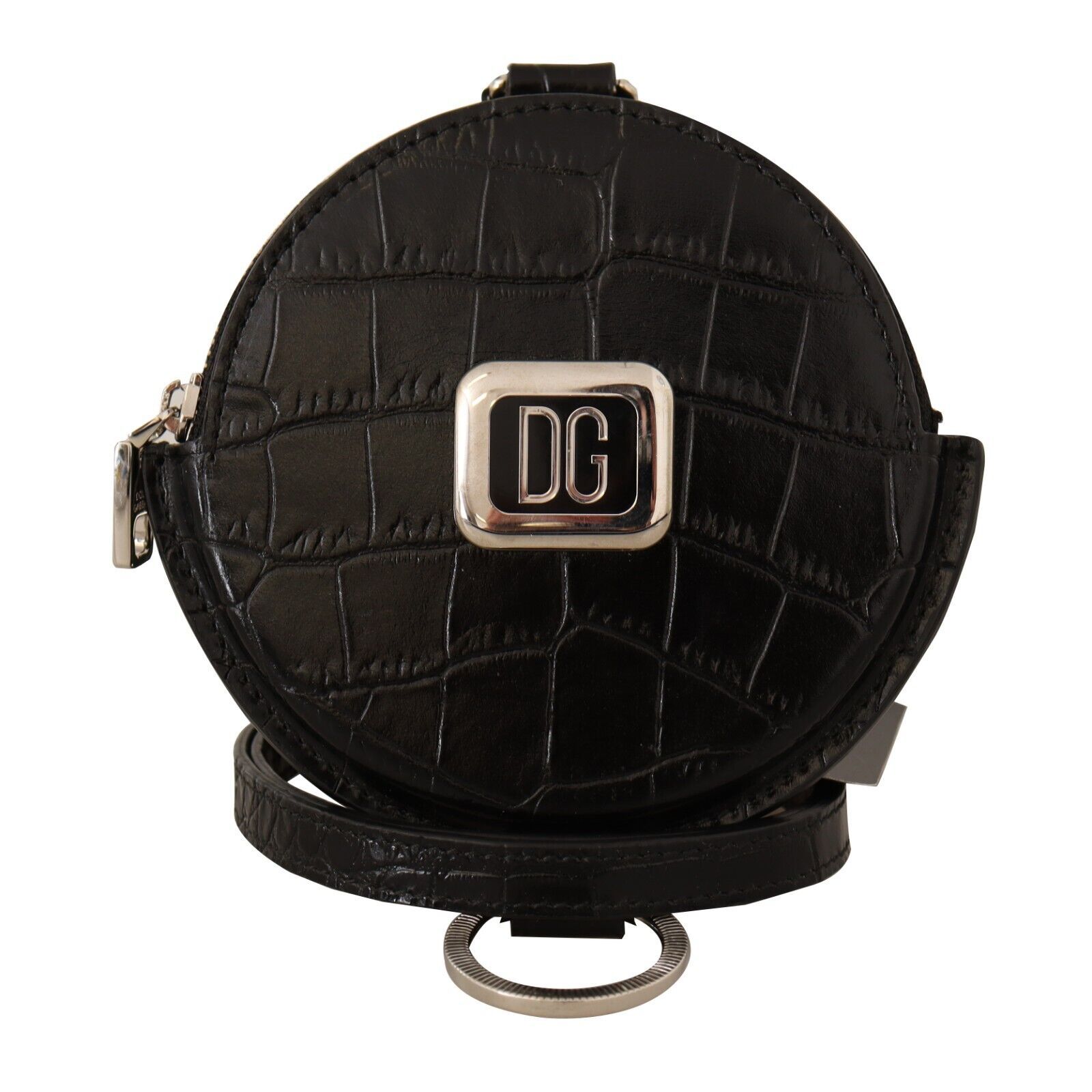 1601944.jpg Elegant Black Leather Coin Purse with Strap - Image 3