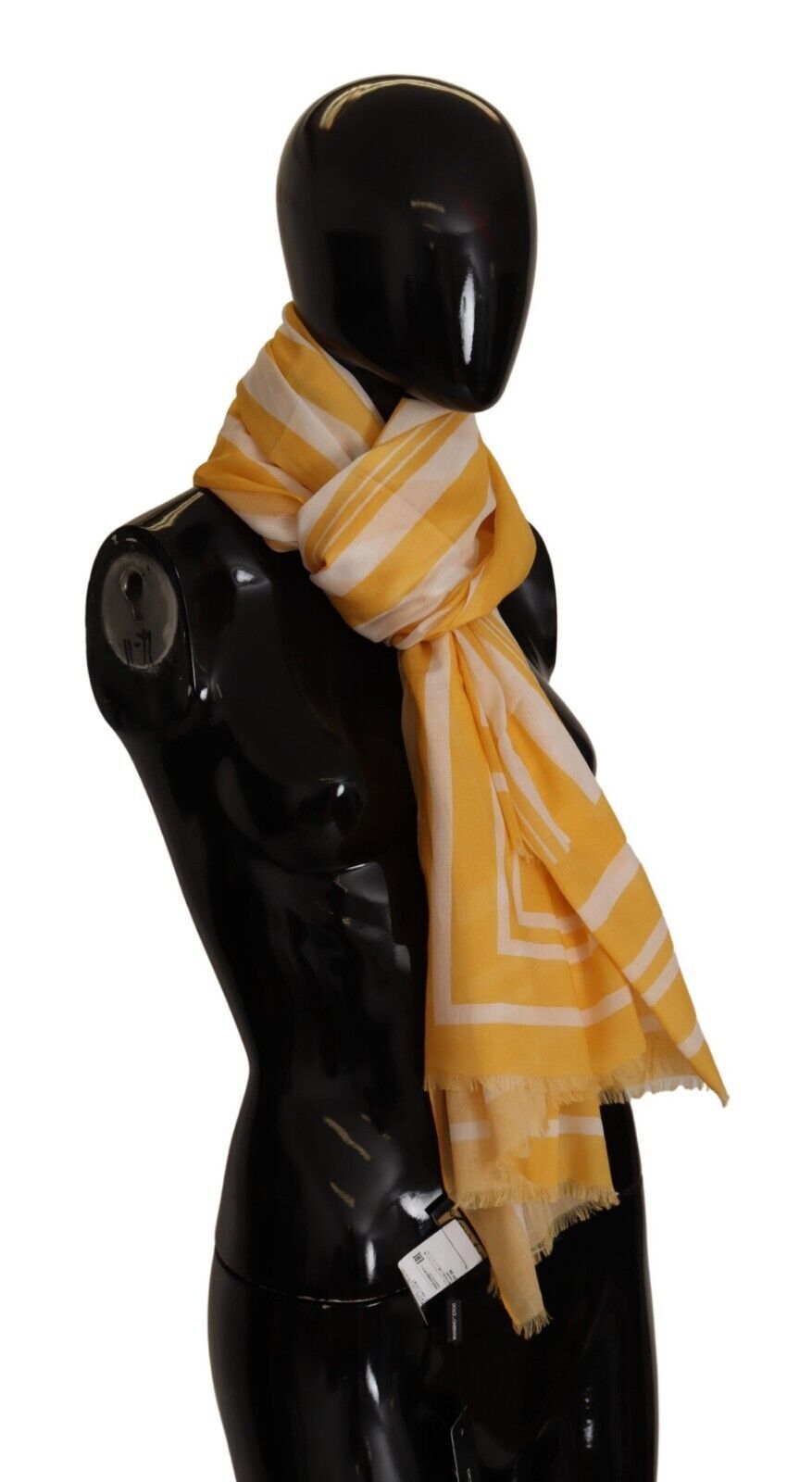 1606499.jpg Elegant Striped Cotton Scarf with Logo Print - Image 3