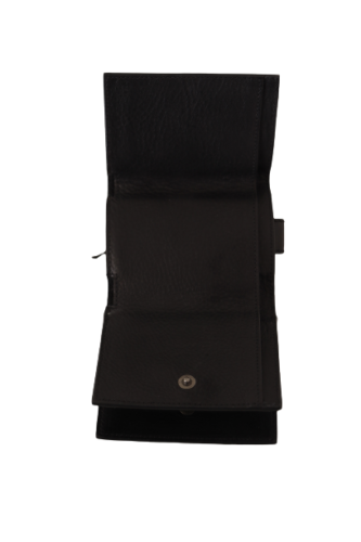 1606683.png Elegant Leather Trifold Multi Kit with Belt Strap - Image 2
