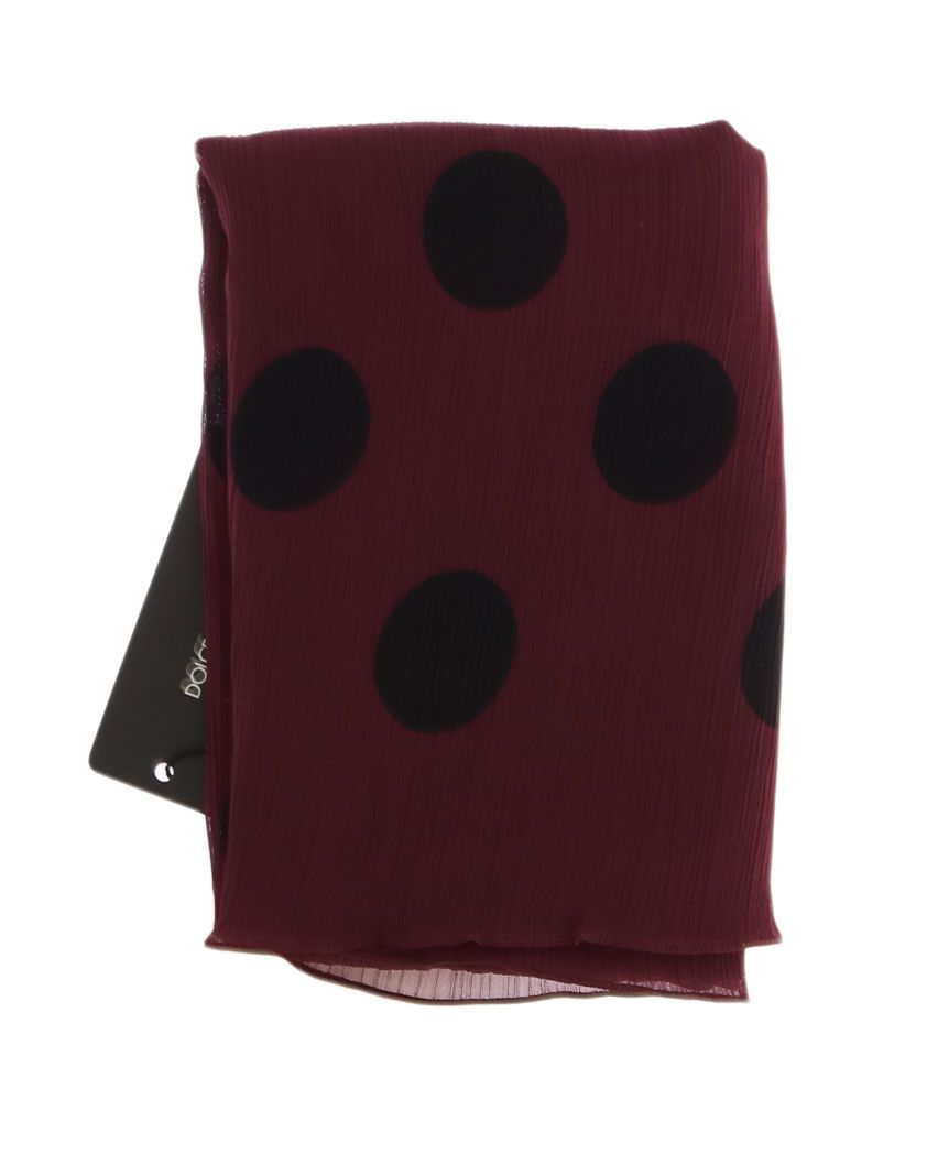 1607893.jpg Elegant Bordeaux Polka Dot Scarf Wrap - Image 4