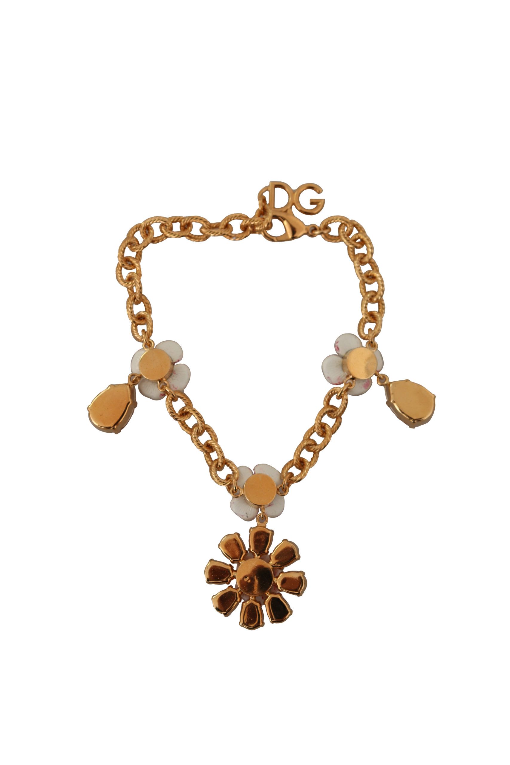 1621137.jpg Elegant Gold Chain Bracelet with Red Crystals - Image 5
