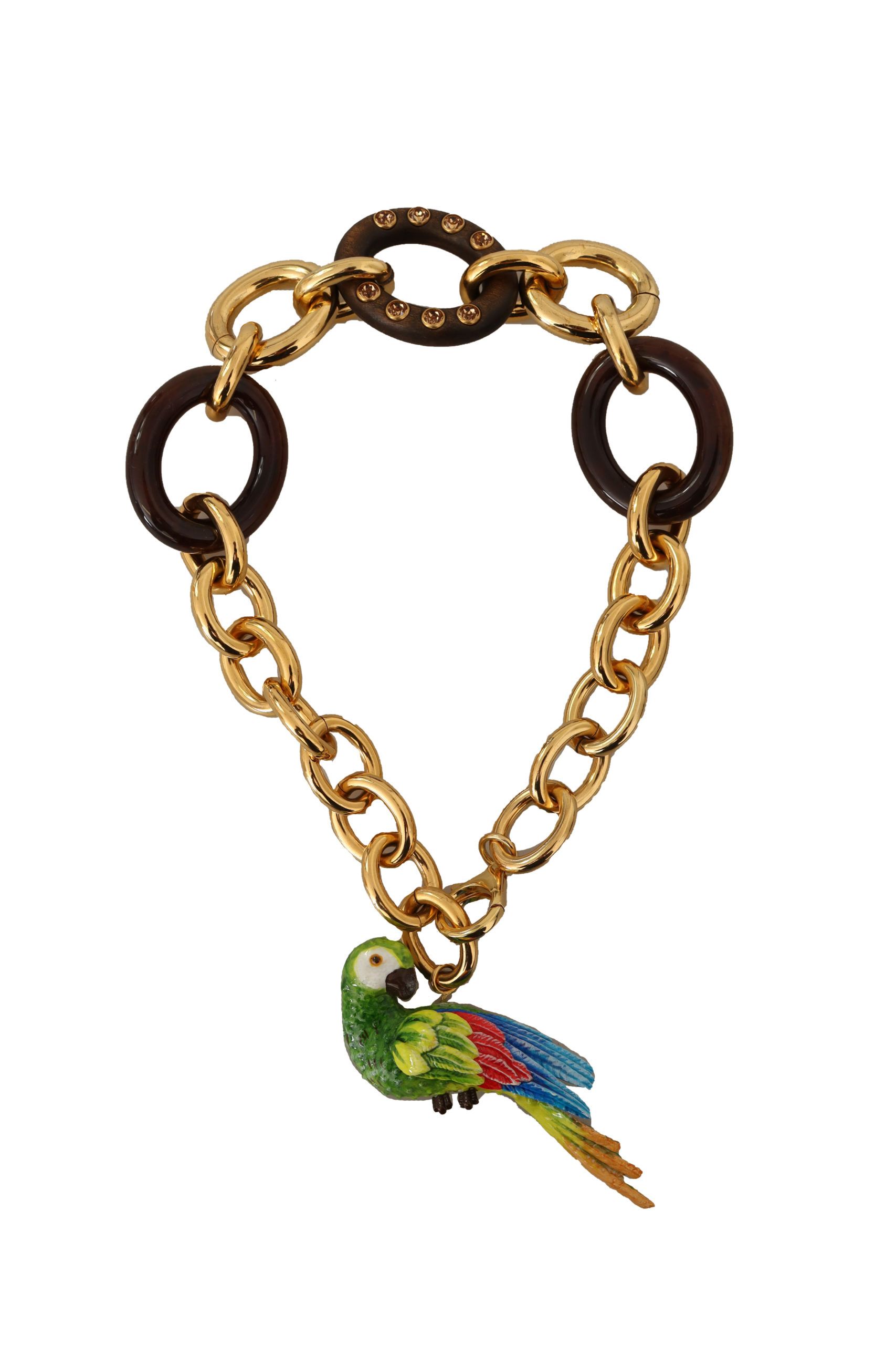 1621231.jpg Champagne Crystal Parrot Charm Necklace - Image 3