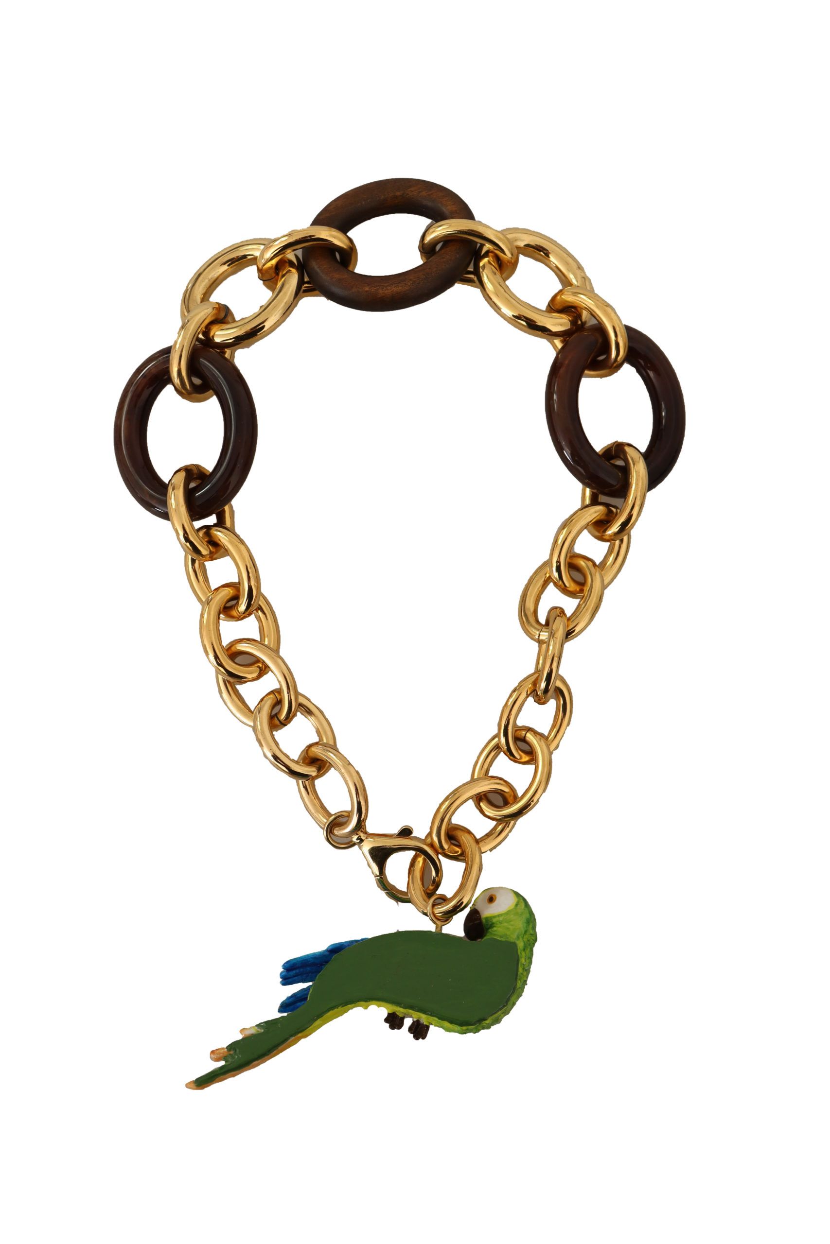 1621232.jpg Champagne Crystal Parrot Charm Necklace - Image 4