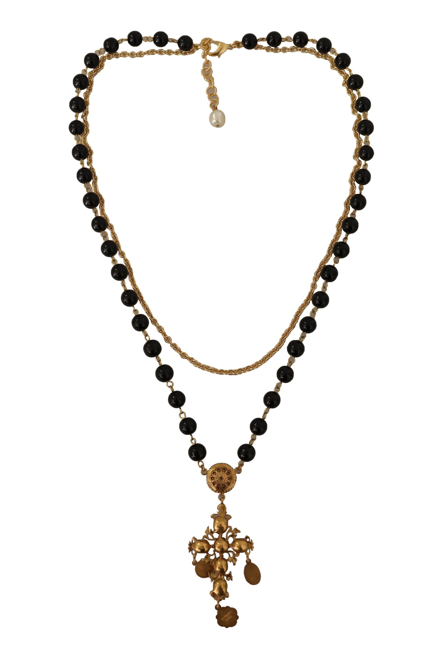 1621237.jpg Elegant Charm Cross Necklace in Gold - Image 2