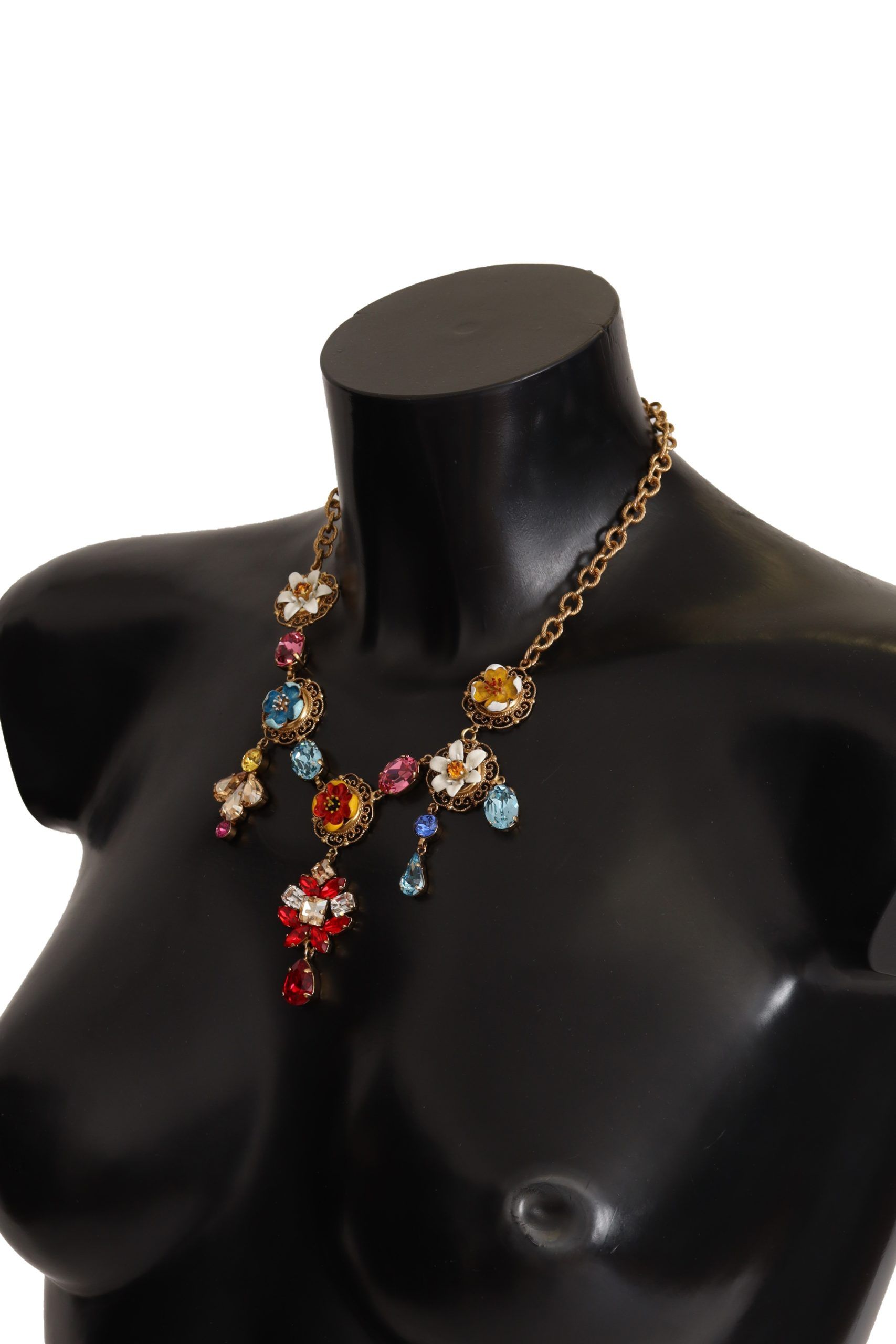 1621270.jpg Regal Gold Floral Statement Necklace - Image 2