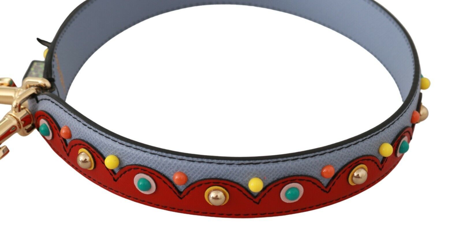 1621503.jpg Elegant Multicolor Leather Shoulder Strap - Image 2