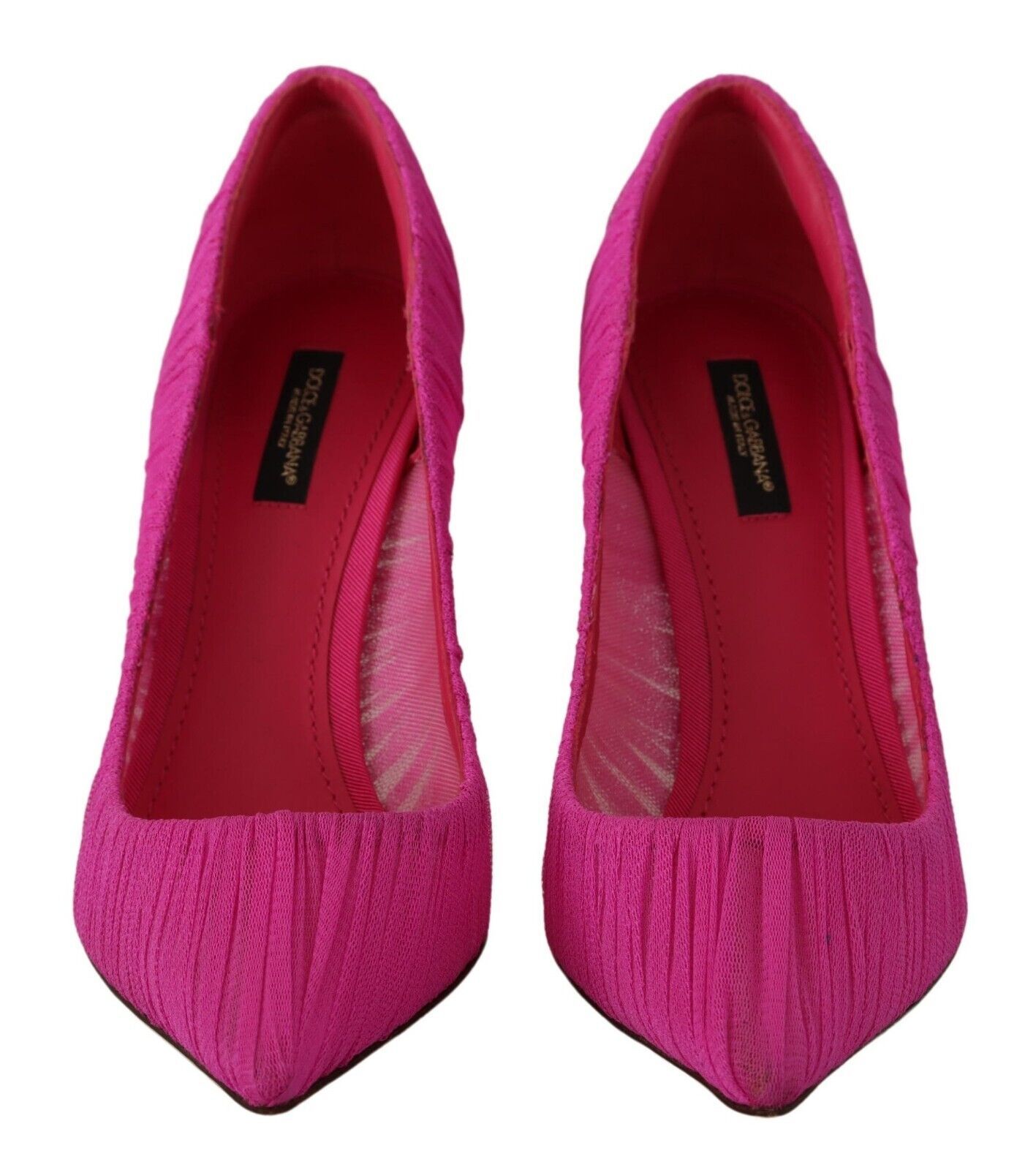1621819.jpg Elegant Pink Tulle Mesh Heels Pumps - Image 3