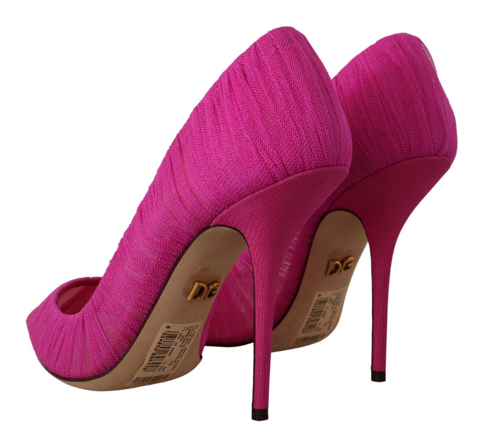 1621820.jpg Elegant Pink Tulle Mesh Heels Pumps - Image 4