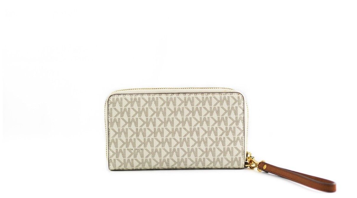 1622184.jpg Jet Set Large Vanilla Signature PVC Flat Multifunction Wrist Wallet - Image 2