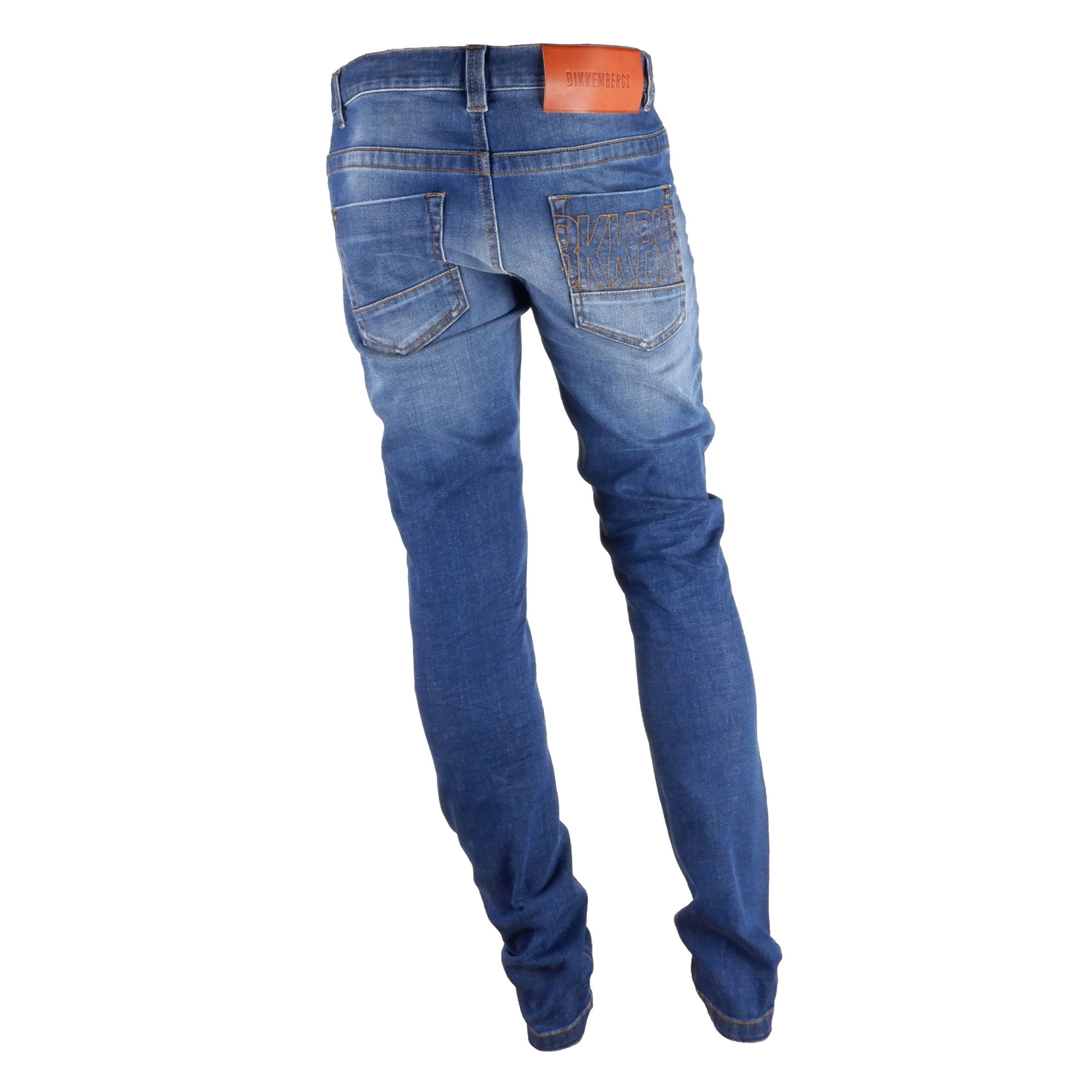 1628923.jpg Sleek Dark Blue Regular Fit Jeans - Image 2