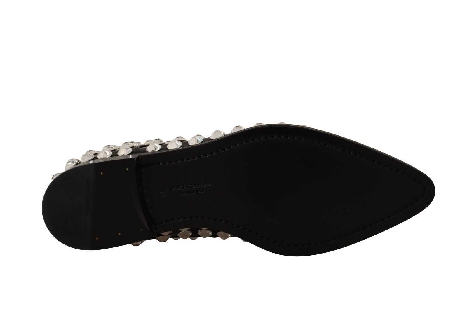 1629985.jpg Crystal-Embellished Leather Formal Flats - Image 5