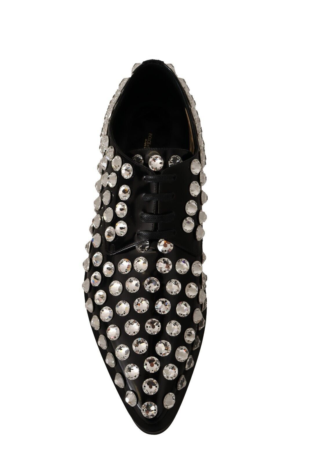 1629986.jpg Crystal-Embellished Leather Formal Flats - Image 6