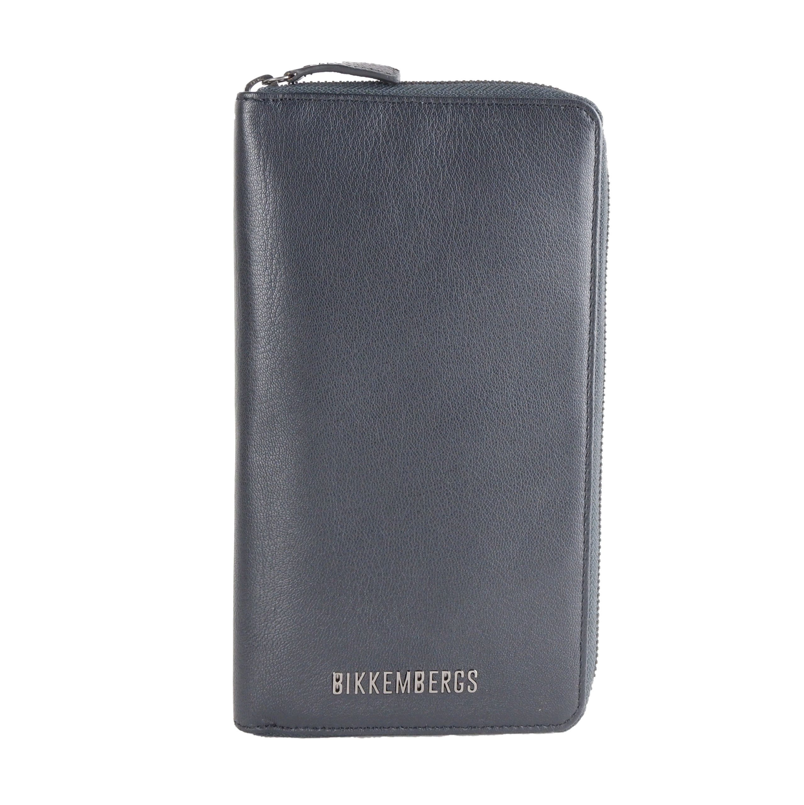 Blue Calfskin Men Wallet