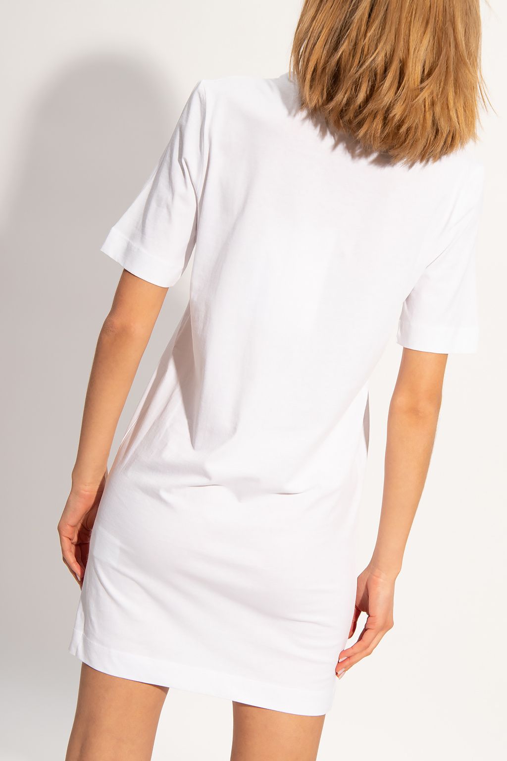 1903366.jpg White Cotton Women Dress - Image 2