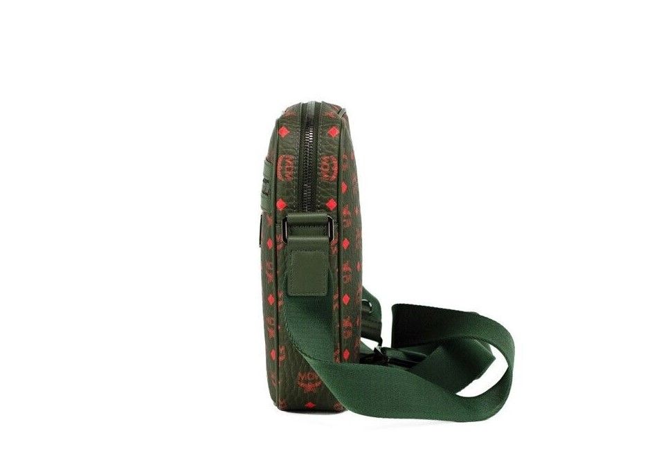 1924021.jpg Klassik Mini Winter Moss Visetos Leather Multifunction Crossbody Handbag Green - Image 4