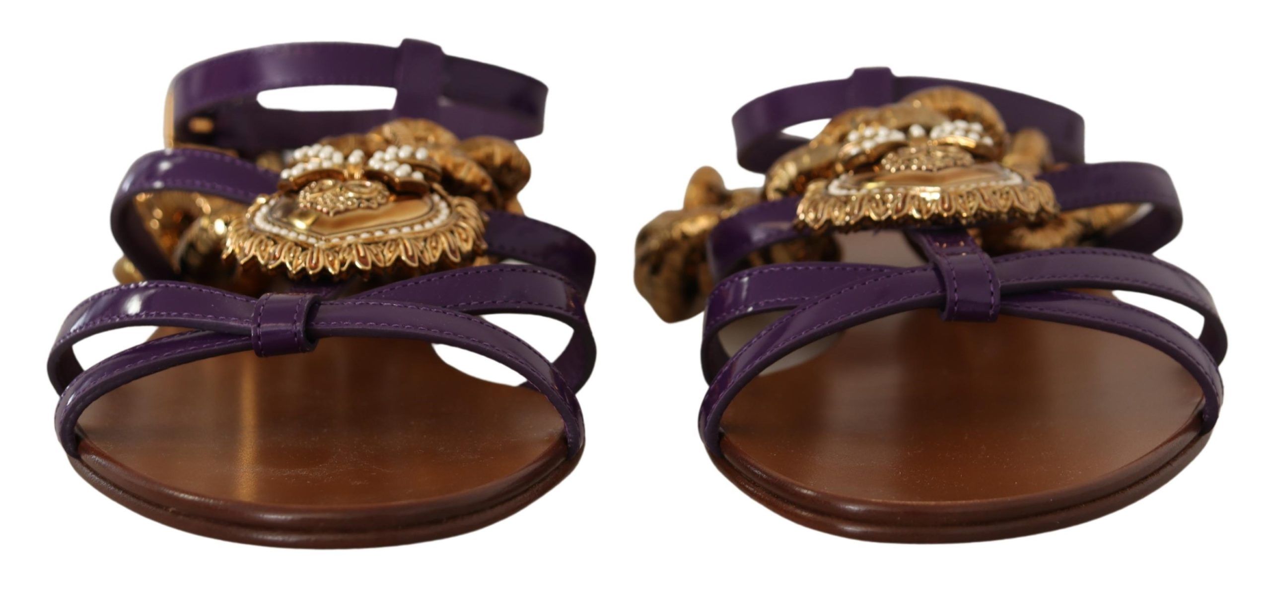1925598.jpg Purple Heart Chain Gladiator Flats - Image 2
