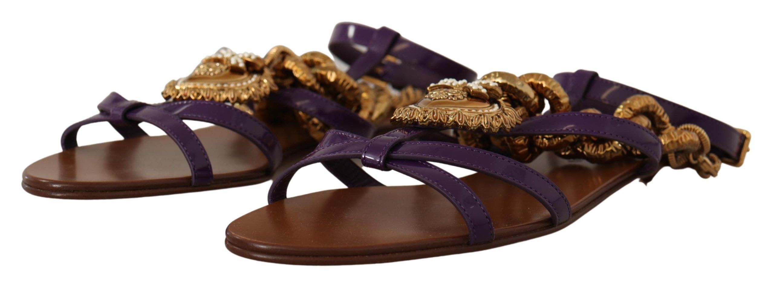 1925599.jpg Purple Heart Chain Gladiator Flats - Image 3