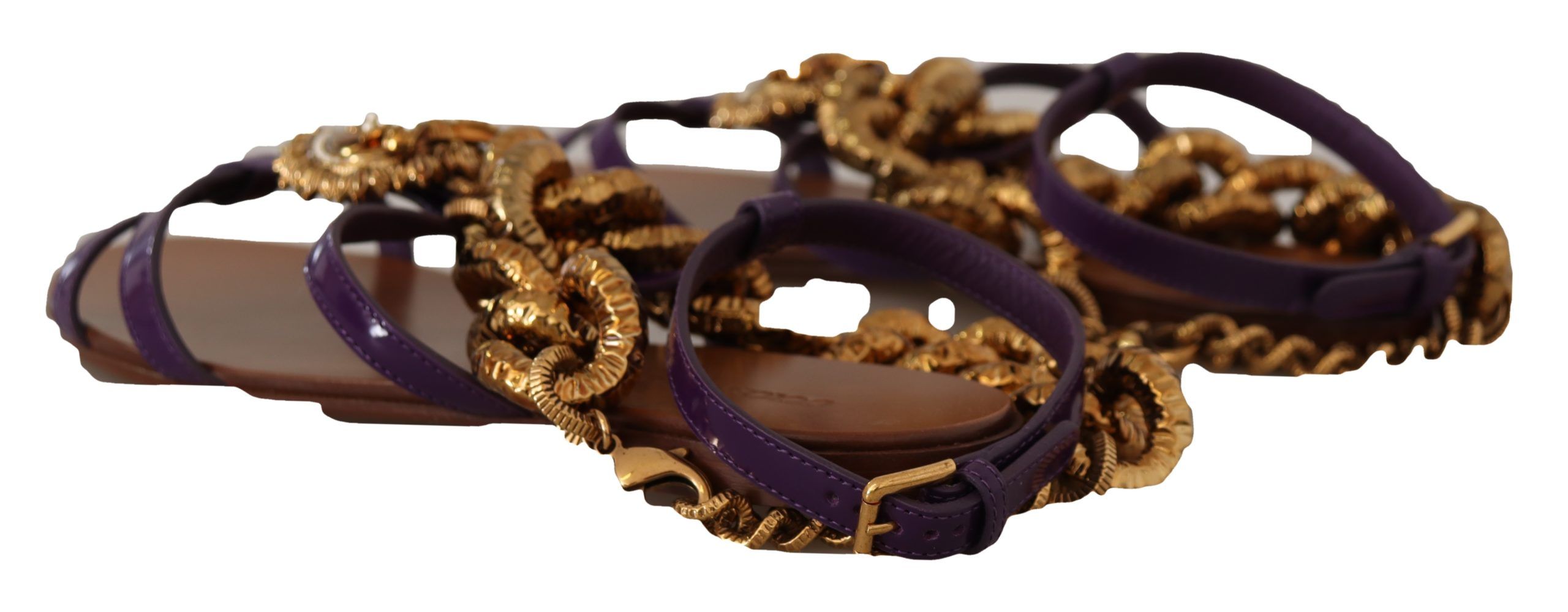 1925600.jpg Purple Heart Chain Gladiator Flats - Image 4