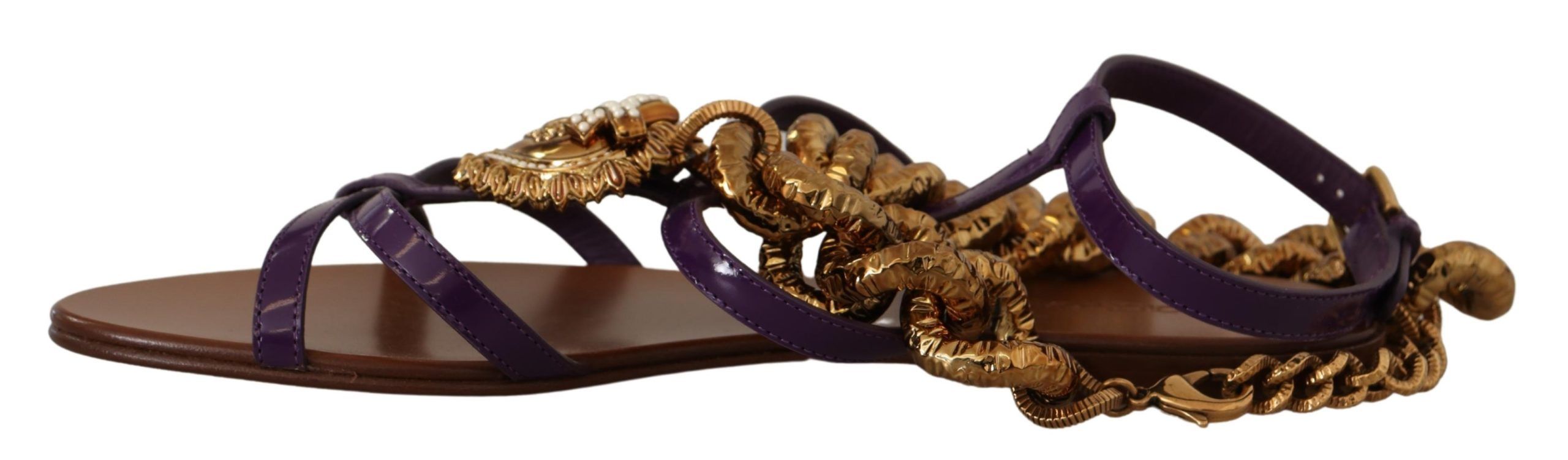 1925601.jpg Purple Heart Chain Gladiator Flats - Image 5