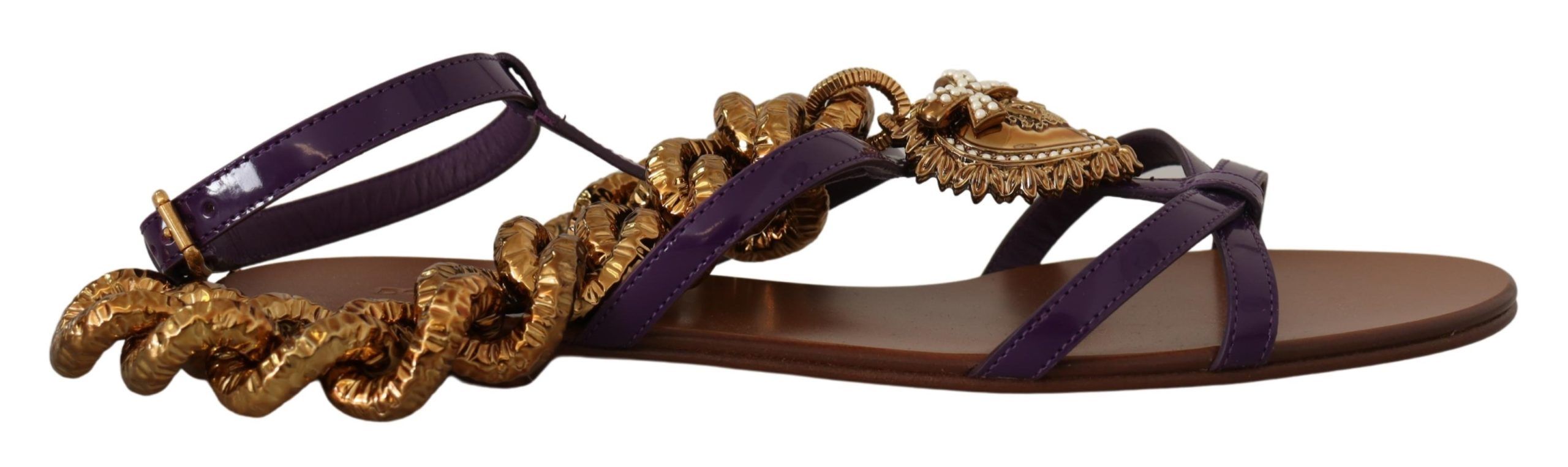1925602.jpg Purple Heart Chain Gladiator Flats - Image 6