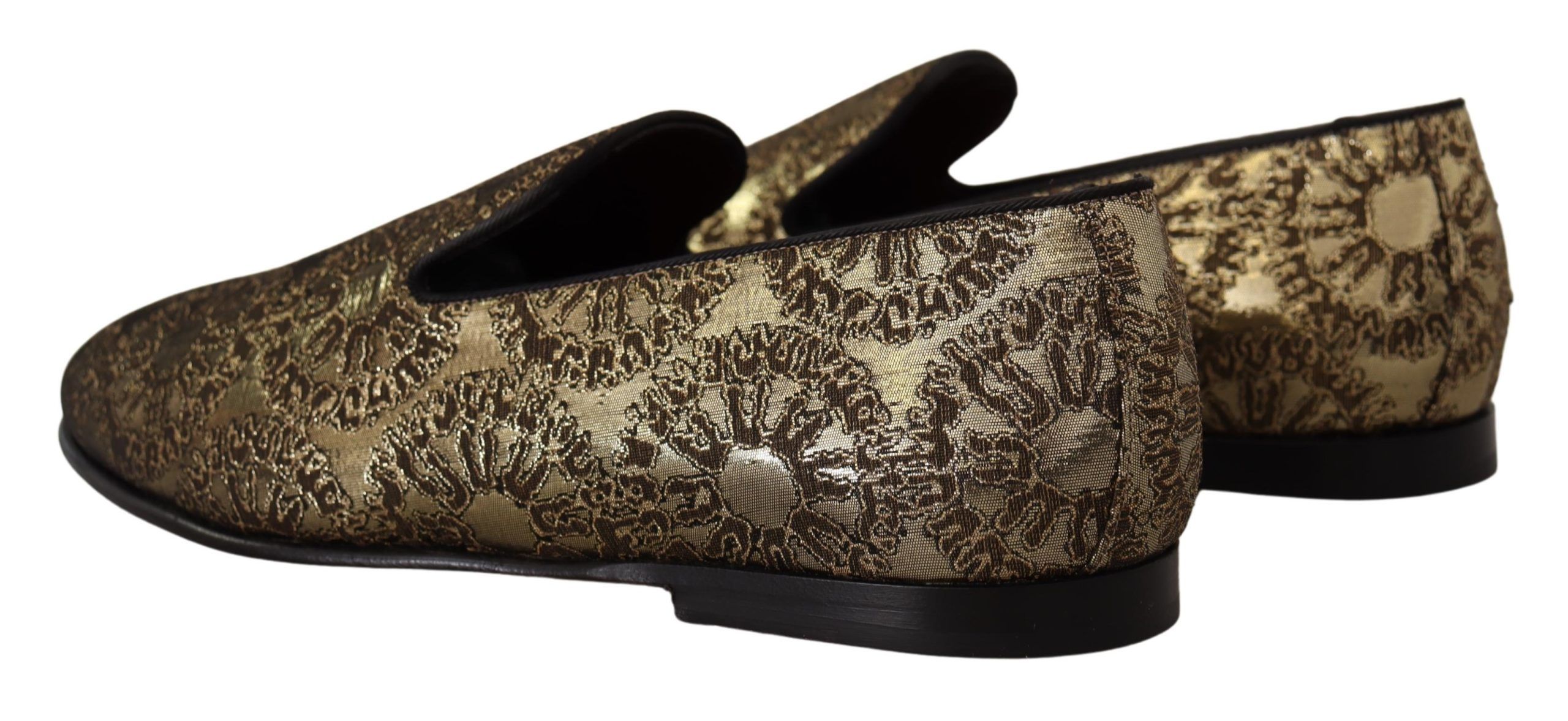 1946013.jpg Gold Tone Loafers Slides Dress Shoes - Image 2
