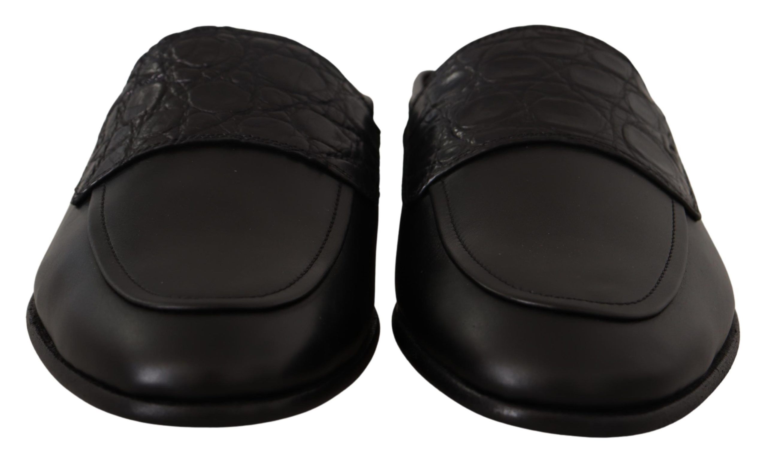 1946029.jpg Exquisite Black & Burgundy Leather Slides - Image 5