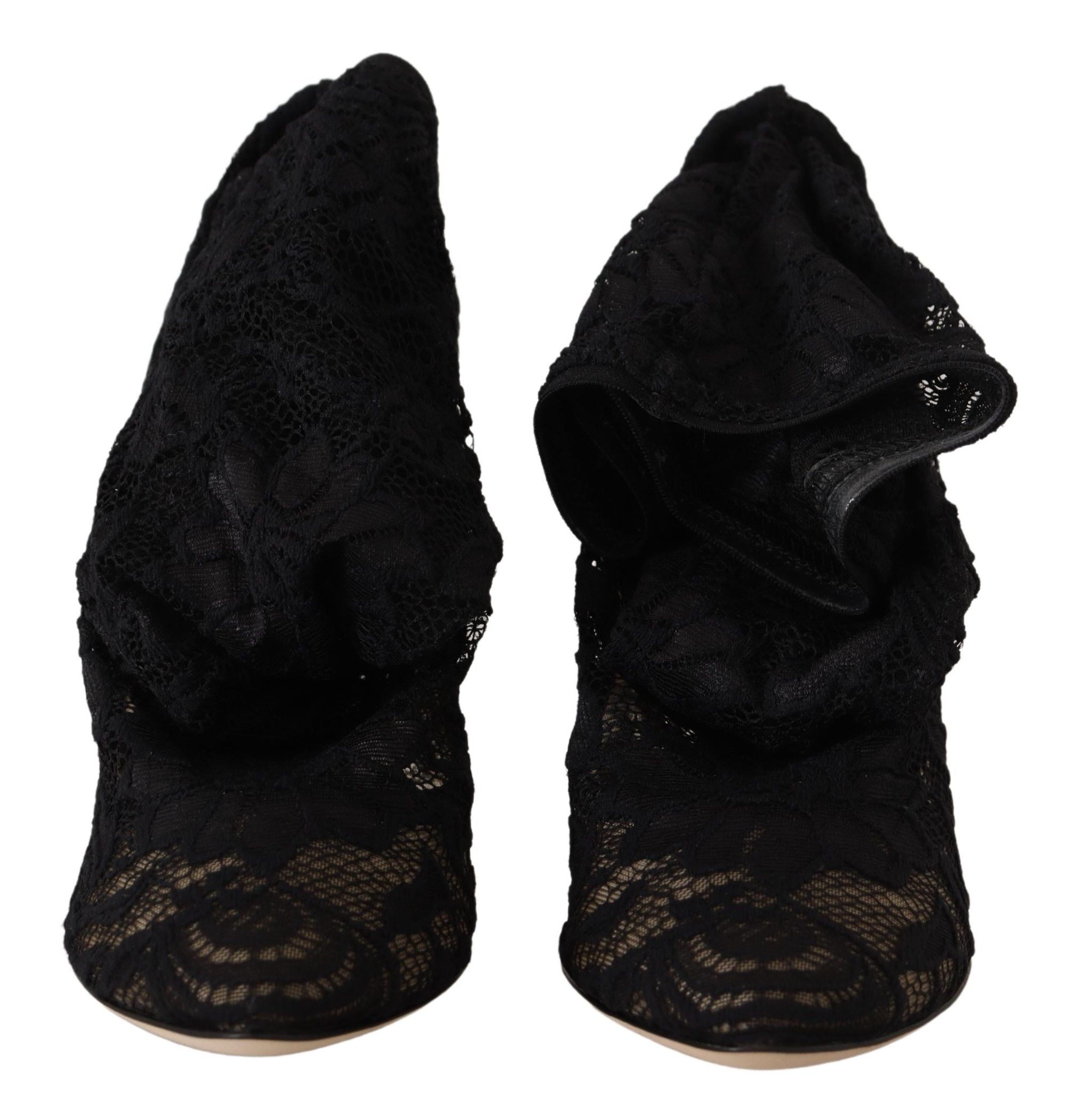 1987148.jpg Elegant Stretch Sock Boots in Black - Image 2