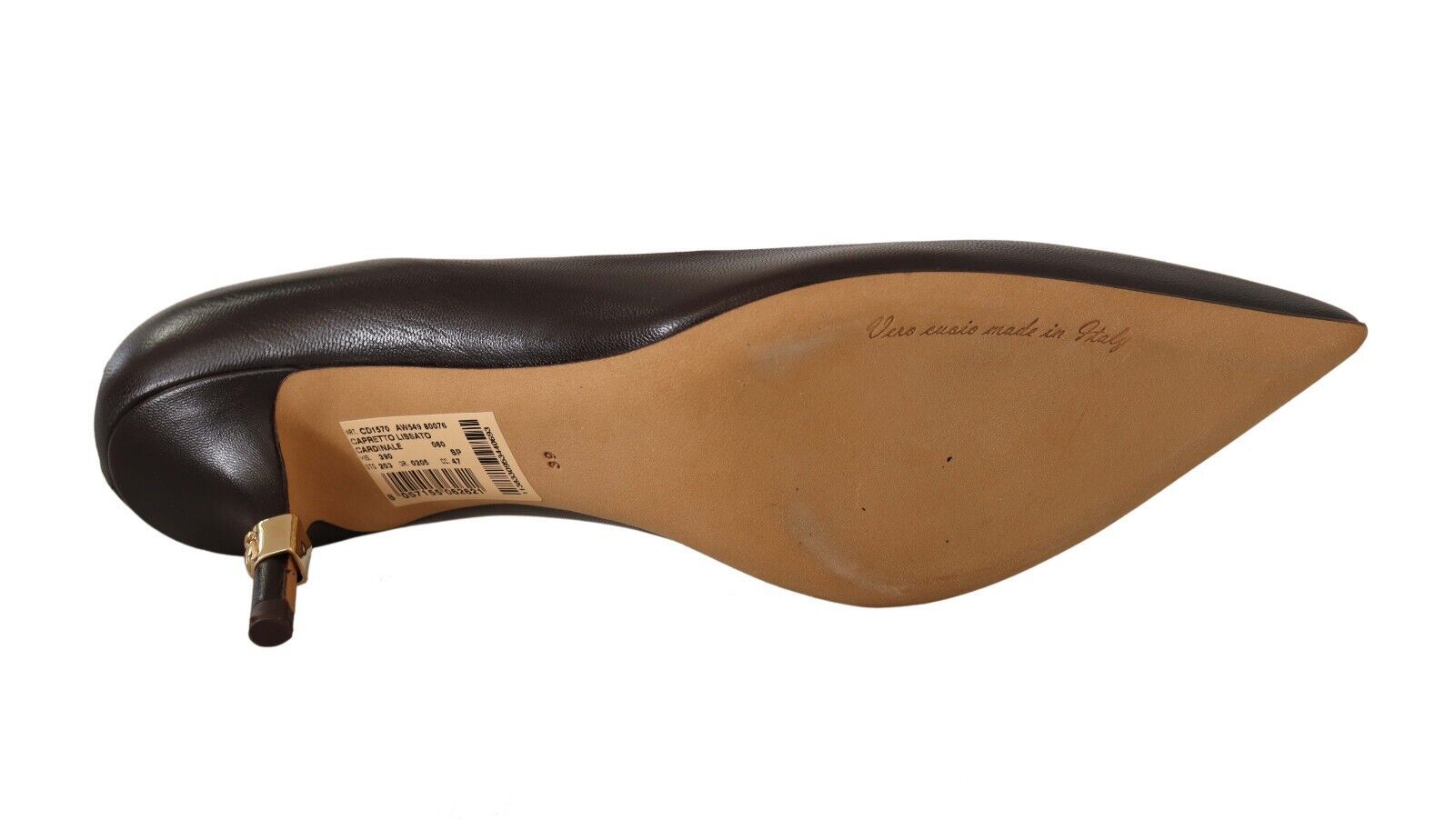 1993879.jpg Elegant Brown Leather Heels Pumps - Image 6