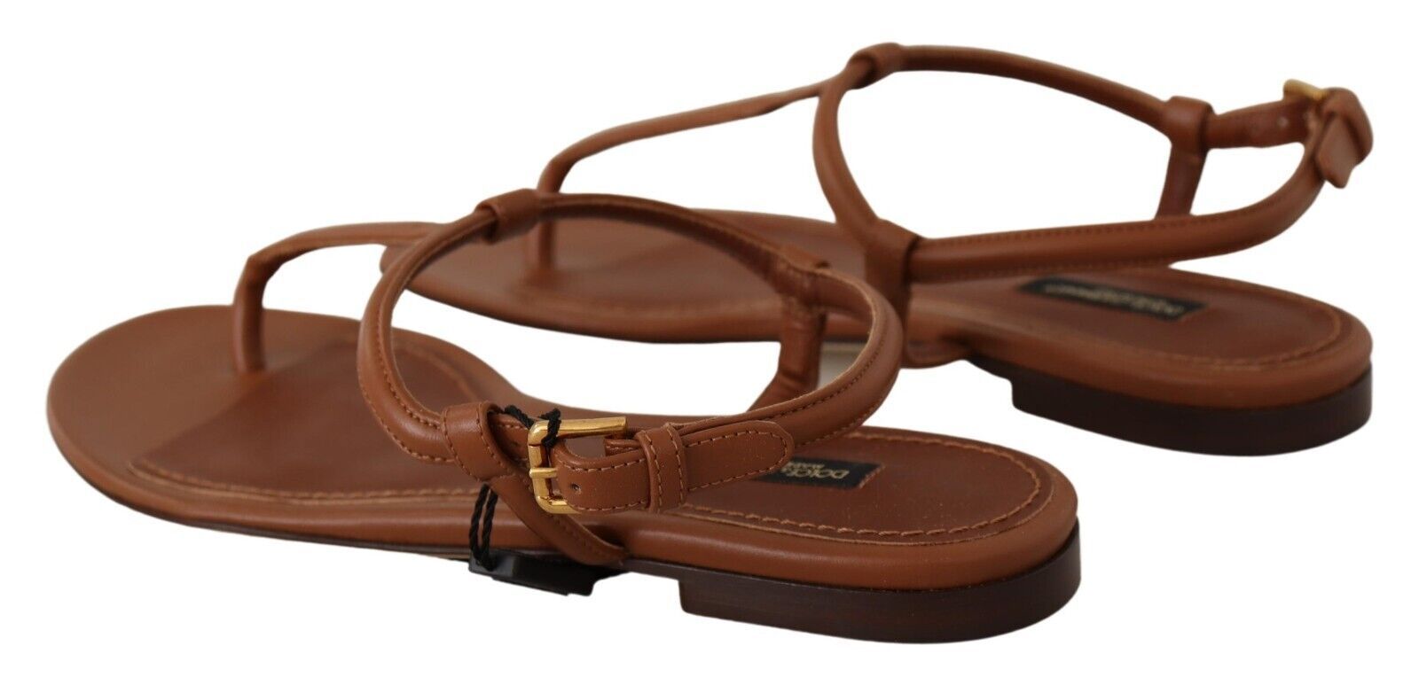1999507.jpg Elegant Leather T-Strap Flat Sandals - Image 5