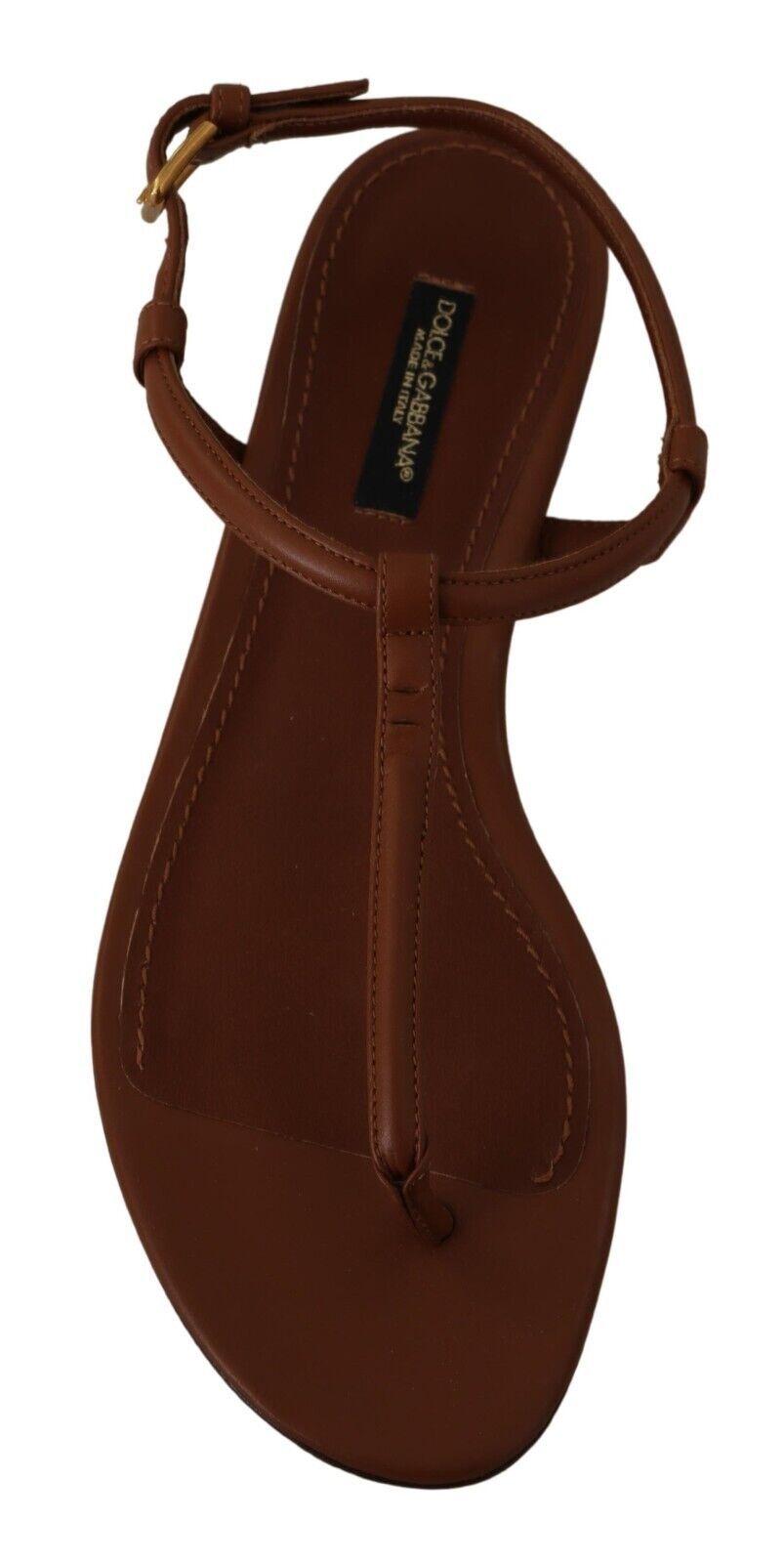 1999510.jpg Elegant Leather T-Strap Flat Sandals - Image 2