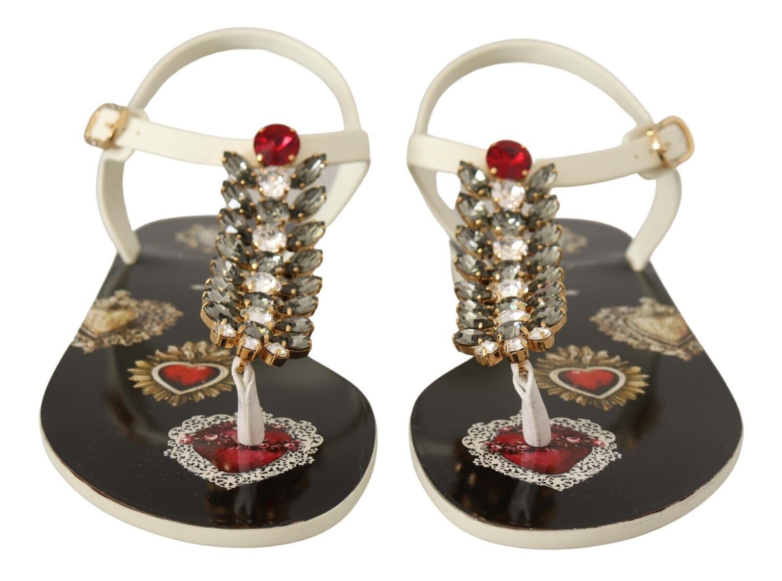 1999587.jpg T-Strap Heart Crystal Embellished Sandals - Image 2
