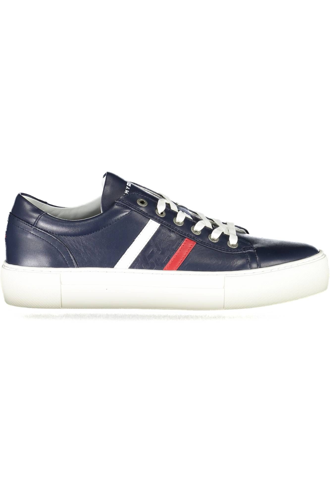 Blue Leather Men Sneaker