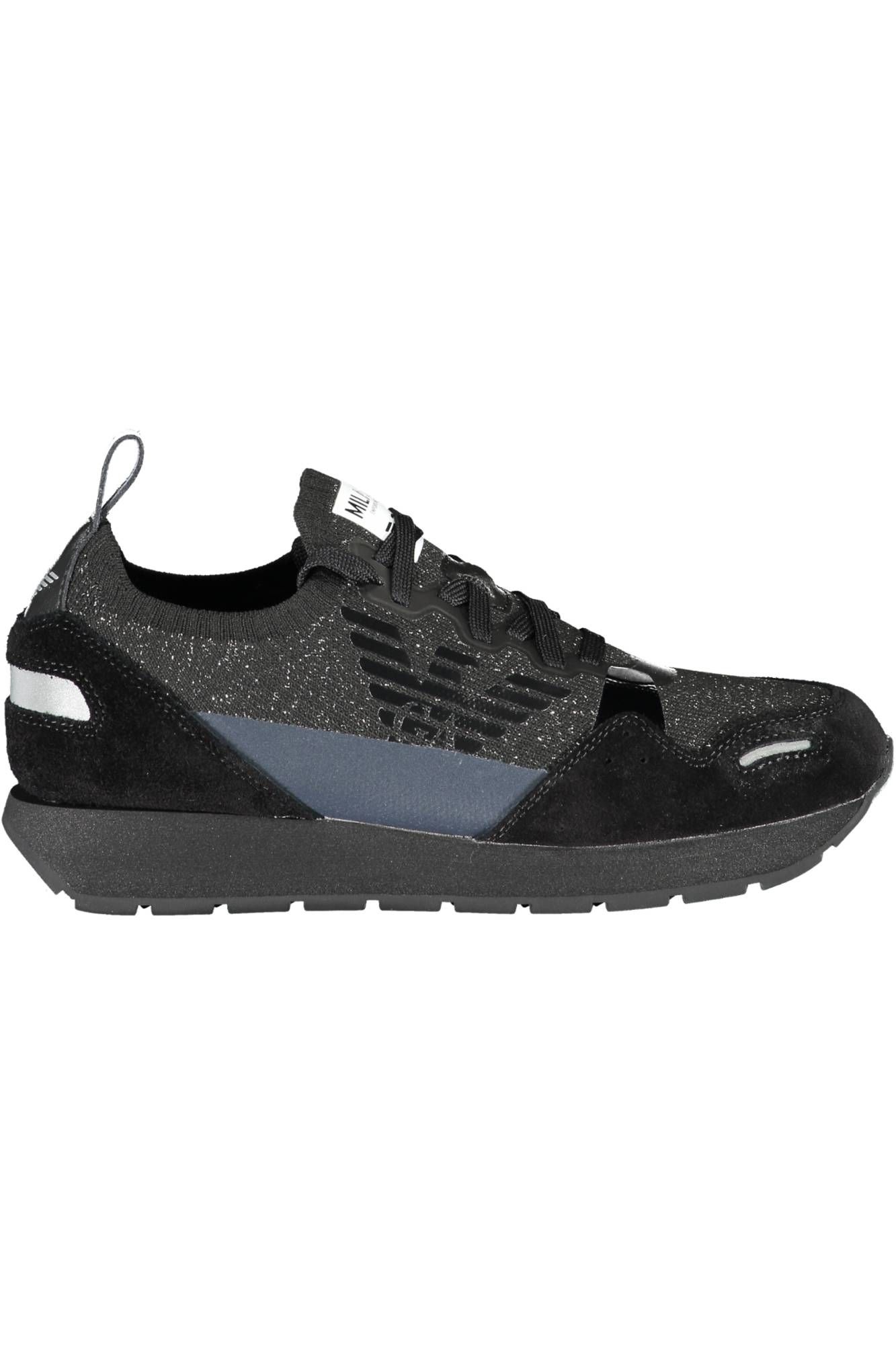 Black Polyester Women Sneaker